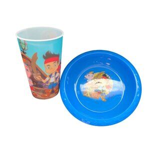 New Jake and the Neverland Pirates 2 Piece Set Bowl Cup 16 oz cup 13.78 oz bowl